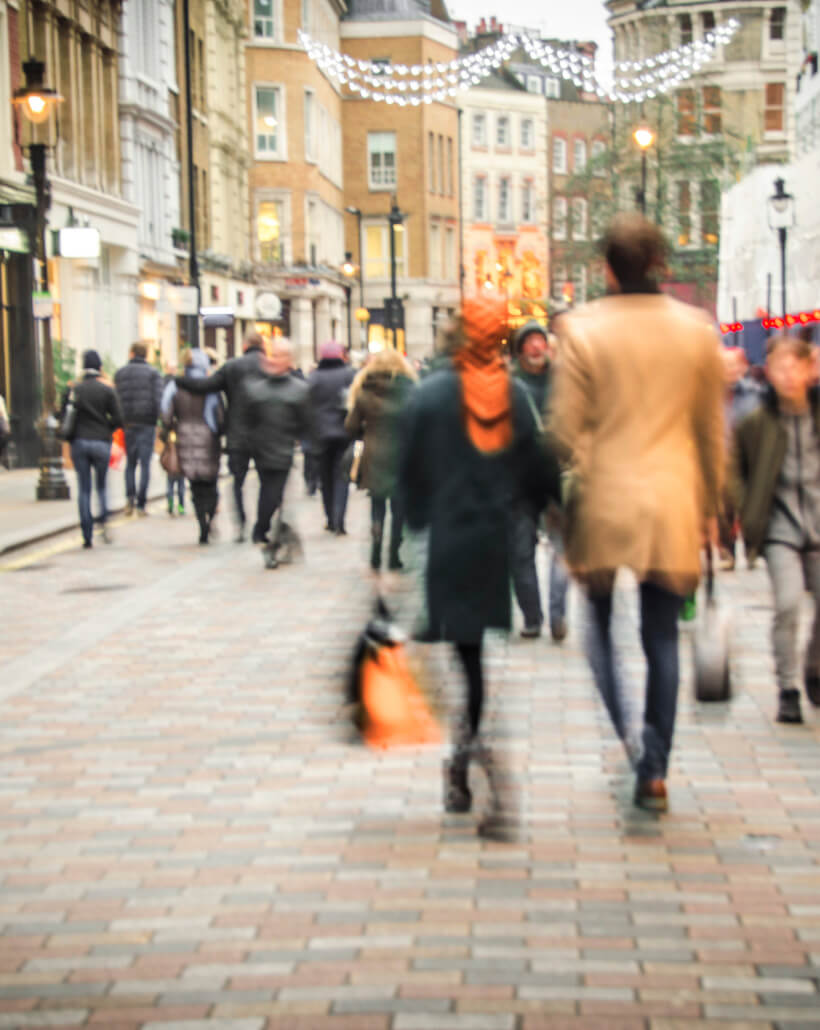 image of a couple on a busy street